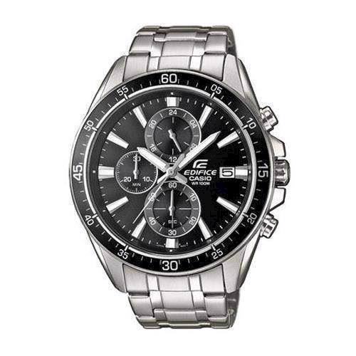 Image of Casio Edifice satineret rustfri stål quartz med chrongraph (A-5451) Herre ur, model EFR-546D-1AVUEF